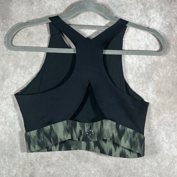 Varley Sherman Sports Bra Womens Medium Gray Camouflage Medium Support Racerback - Picture 3 of 8